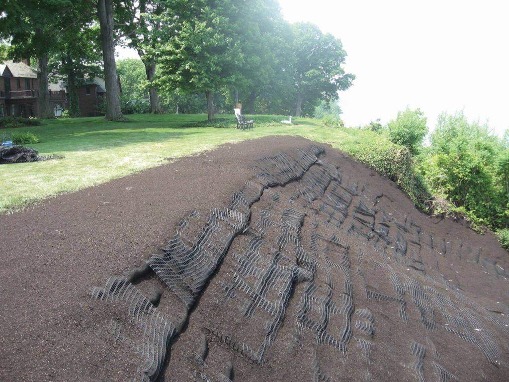 GreenLoxx Non Mse Shore Stabilization Lake Erie Ohio During Installation