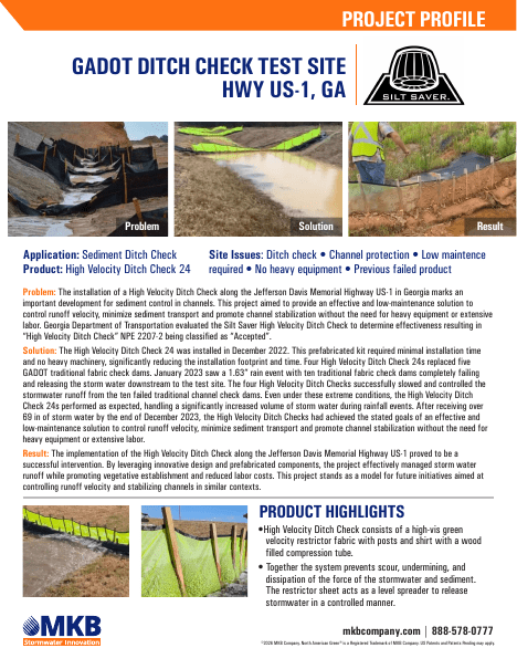 Gadot Ditch Check Test Site project profile