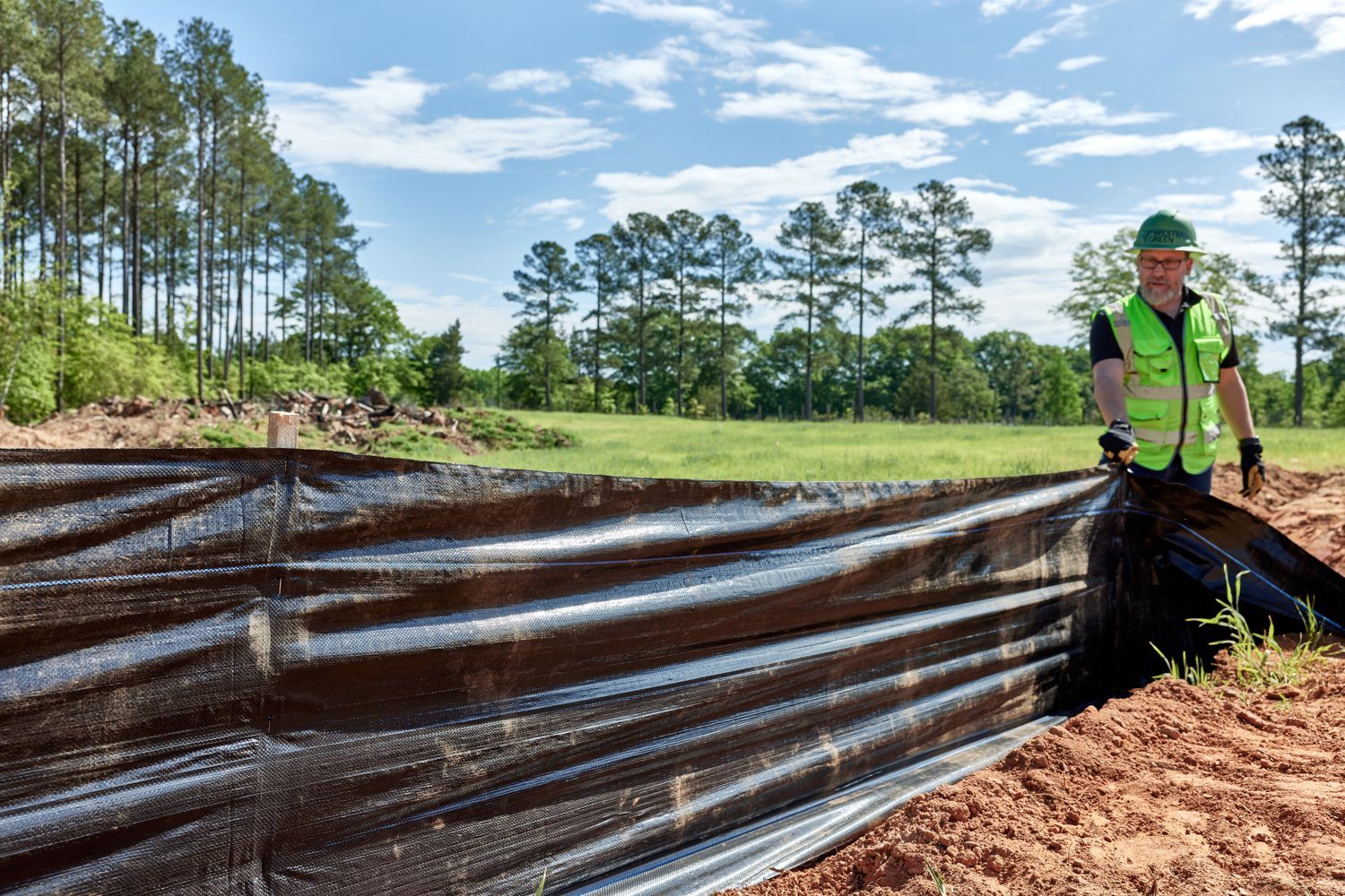 Silt fence installed for perimeter control