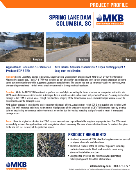 Spring Lake Dam project profile