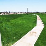 Turf reinforcement mat Pp5 in a channel